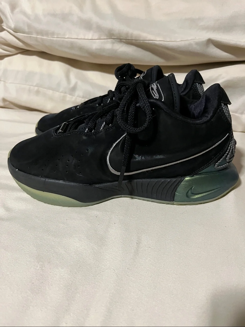 Nike LeBron 21 XXI Sneakers Low 'Tahitian' FB7699-001 Black Green Youth Size 6.5